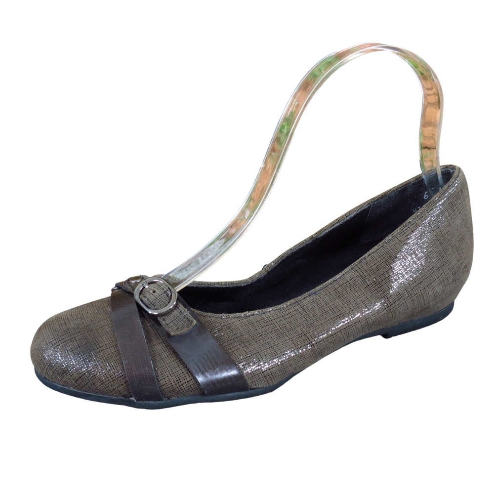 Munro‎ Josie Crosshatch Womens Flat Size 6 M Professional Work Shoes Brown